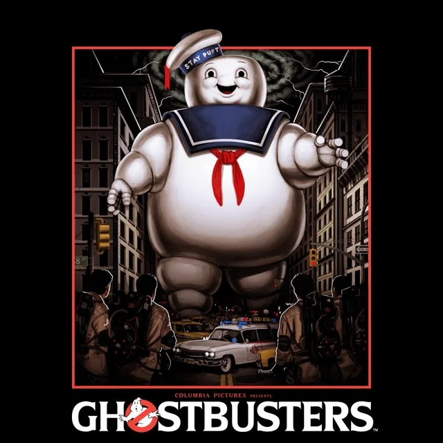 Ghostbusters Marshmallow Man Unisex T-Shirt - Black