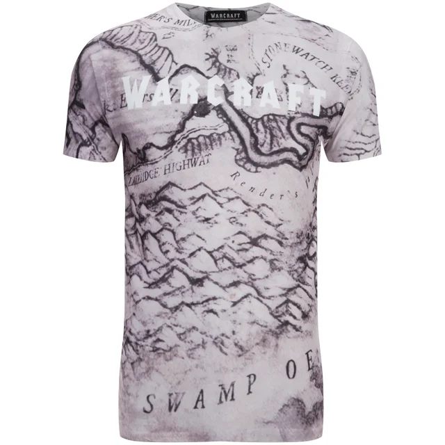 Warcraft Men's Map T-Shirt - White