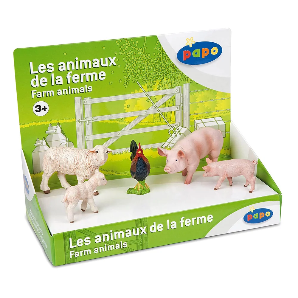 Papo Farmyard Friends: Display Box Farm Animals (5 Figurines) Image 1