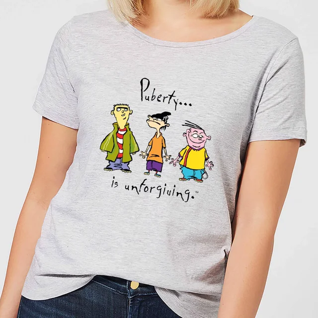Ed, Edd n Eddy Puberty Is Unforgiving Women's T-Shirt - Grey