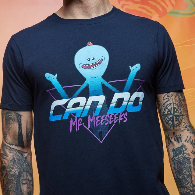 Rick and Morty Get Schwifty Meeseeks Can Do T-Shirt - Navy