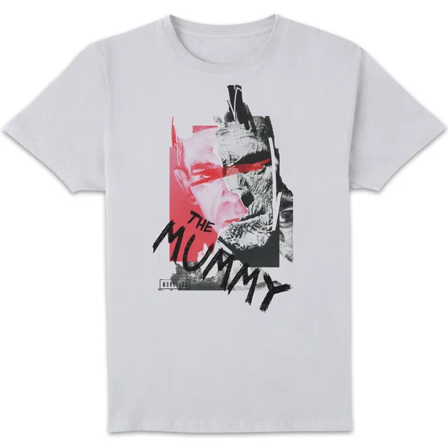 Universal Monsters The Mummy Collage Men's T-Shirt - White