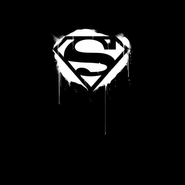 Justice League Graffiti Superman Men's T-Shirt - Black