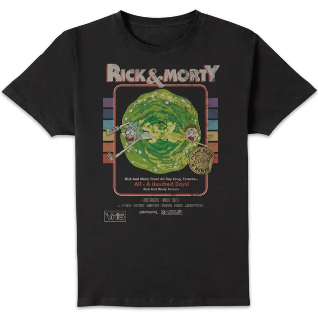 Rick and Morty Get Schwifty Retro Rental T-Shirt - Black
