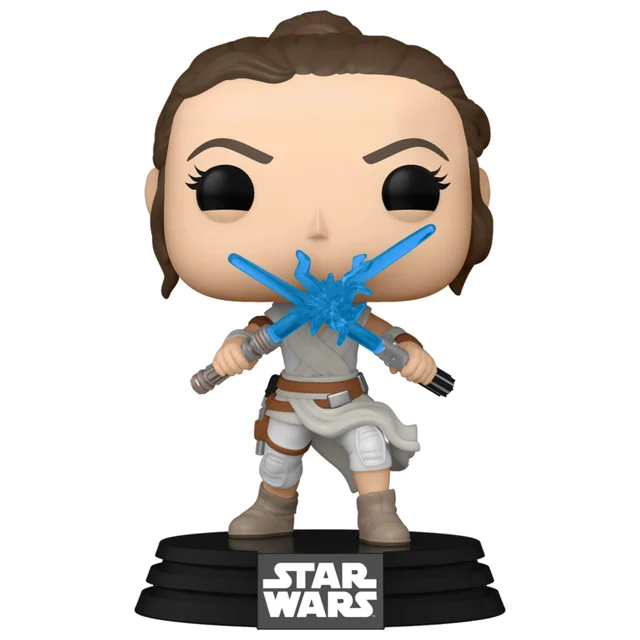 Star Wars The Rise of Skywalker Rey w/ 2 Lightsabers Funko Pop Vinyl