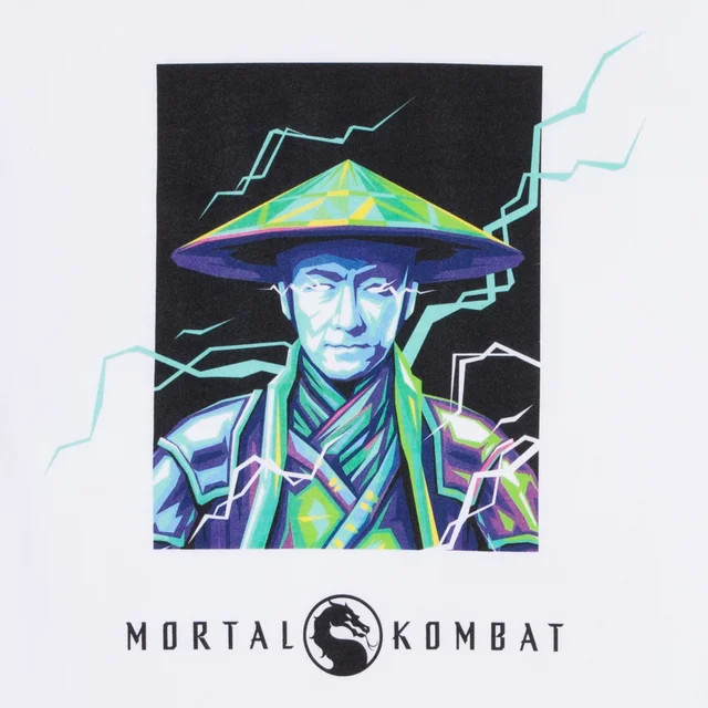 Mortal Kombat Raiden Unisex Ringer T-Shirt - White/Black