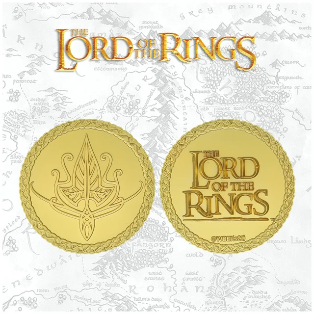 DUST! Lord Of The Rings 24k Gold Plated Medallion (Elven) - Zavvi Exclusive
