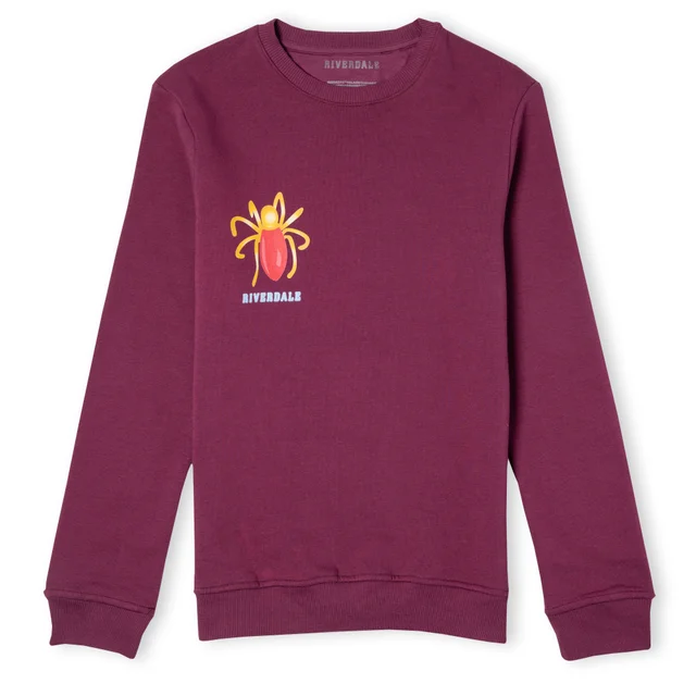 Riverdale Cheryl Blossom Broach Unisex Sweatshirt - Burgundy