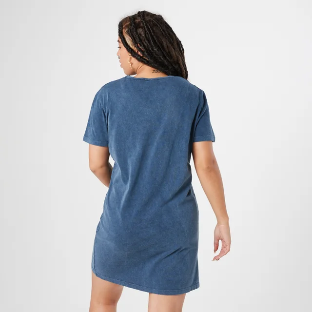 Borderlands Six Sirens Women's T-Shirt Dress - Navy Acid Wash