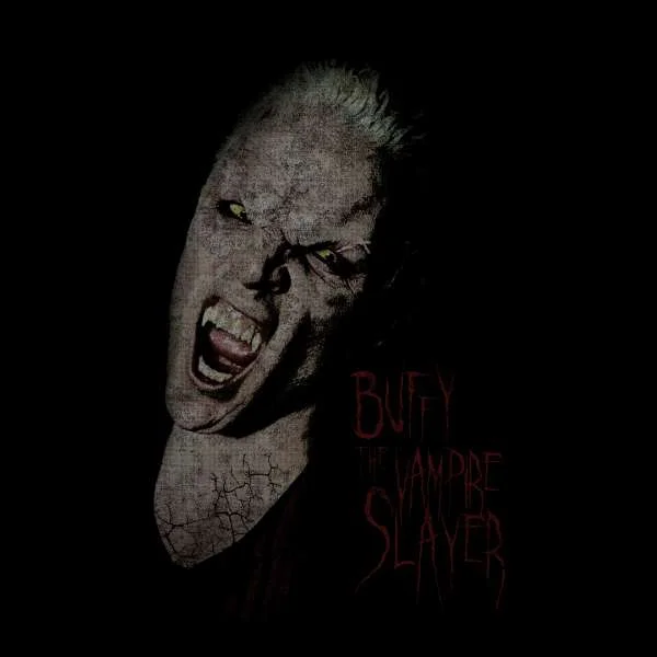 Buffy The Vampire Slayer Distress Spike Women's Cropped Hoodie - Black