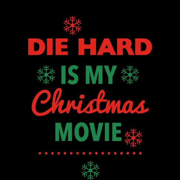 Die Hard Christmas Movie Women's Cropped Hoodie - Black