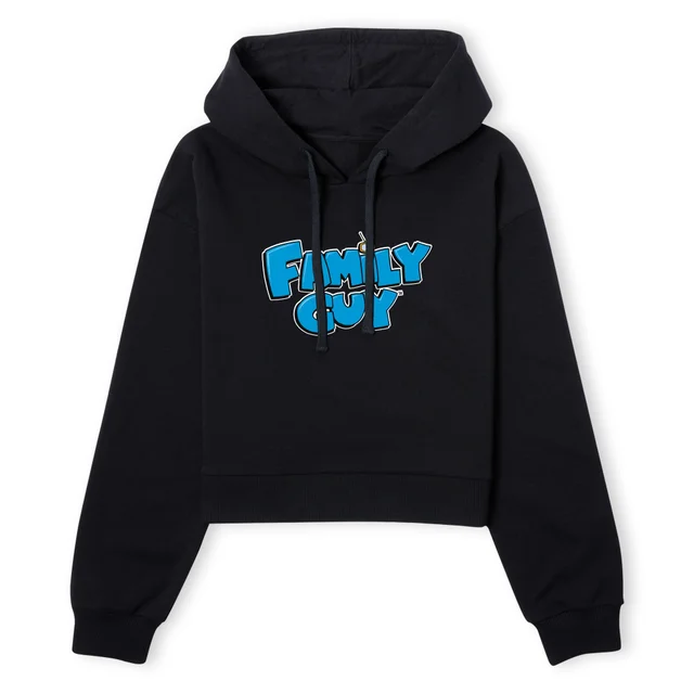 Family Guy Logo Women's Cropped Hoodie - Black