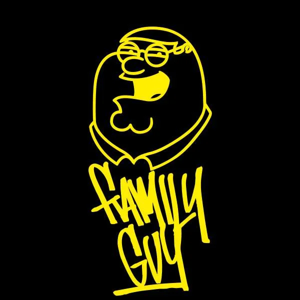 Family Guy Yellow Pete Women's Cropped Hoodie - Black