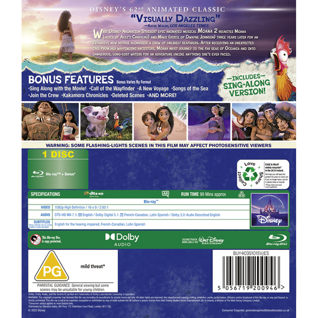 Disney's Moana 2 Blu-ray