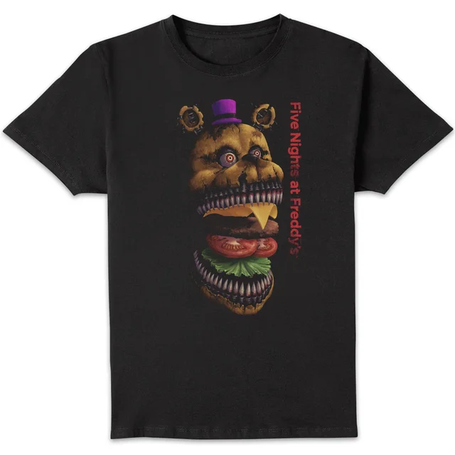 Five Nights at Freddy's Midnight Snack Burger Unisex T-Shirt - Black