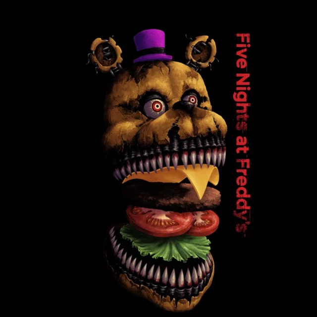 Five Nights at Freddy's Midnight Snack Burger Unisex T-Shirt - Black