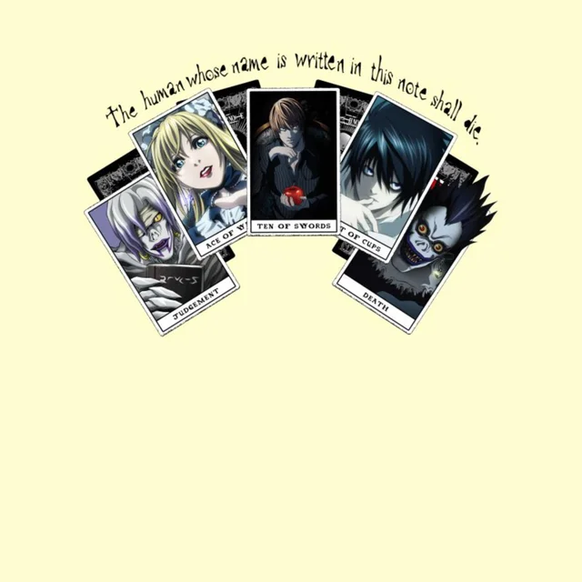 Death Note Playing Cards Unisex T-Shirt - Cream