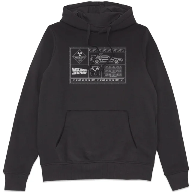 Back To The Future Schematics Hoodie - Black