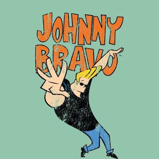 Cartoon Network Johnny Bravo Unisex T-Shirt - Mint Acid Wash