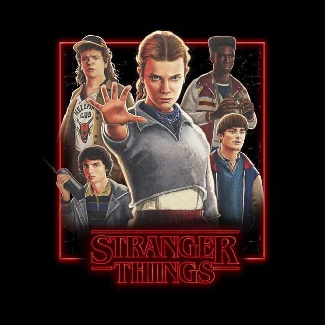 Stranger Things Poster Unisex T-Shirt - Black