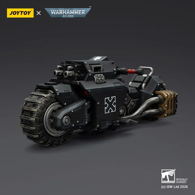 Warhammer 40,000 Raider-pattern Combat Bike Raven Guard with twin-linked bolt rifles 22 cm
